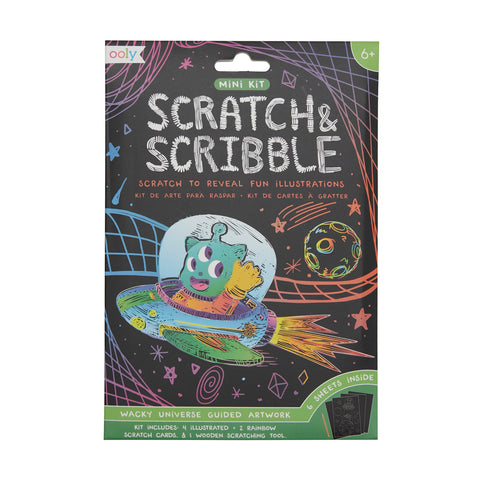 Mini Scratch & Scribble Art Kit: Wacky Universe