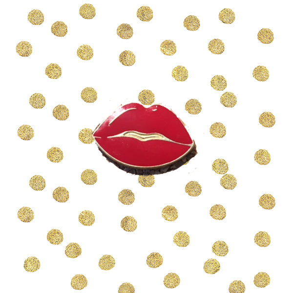 Red Lips Enamel Pin - fabnobodies