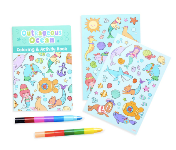 Mini Traveler Coloring & Activity Kit - Outrageous Ocean