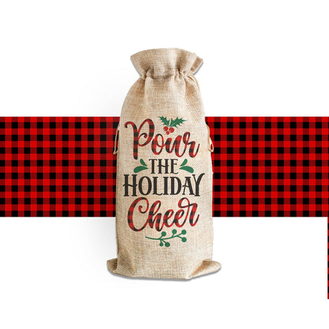 Pour the Holiday Cheer Wine Bag