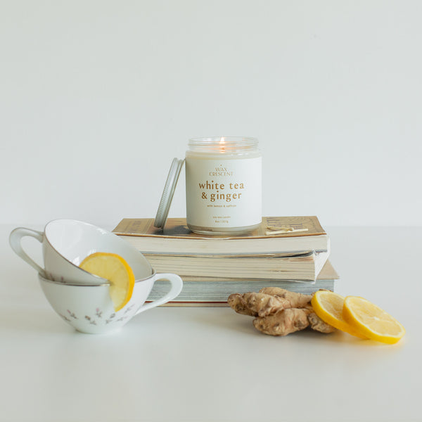 white tea & ginger soy wax candle