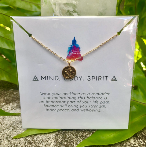 "Mind, Body, Spirit" Affirmation Necklace