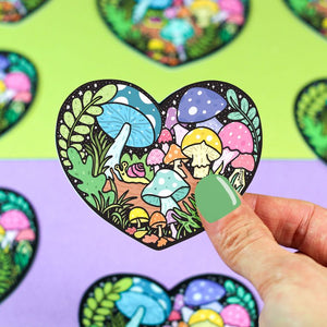 Forest Love Mushrooms Vinyl Sticker