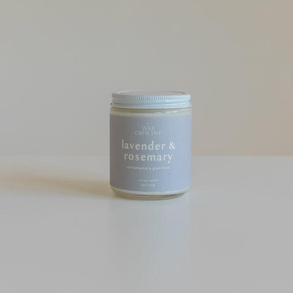 lavender & rosemary soy wax candle