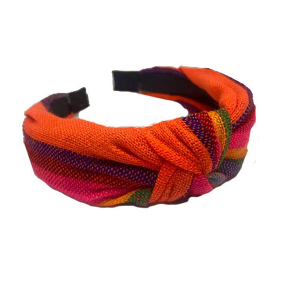 Orange Rainbow Stripe Mexican Headband