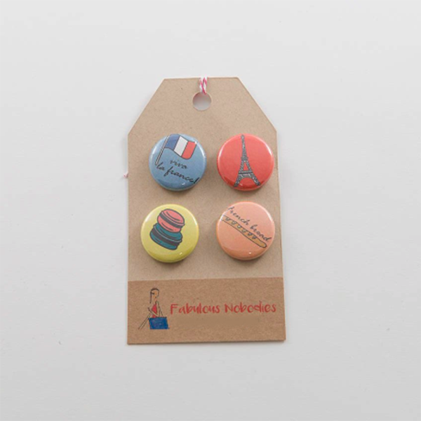 Paris Buttons- Set of 4 - fabnobodies